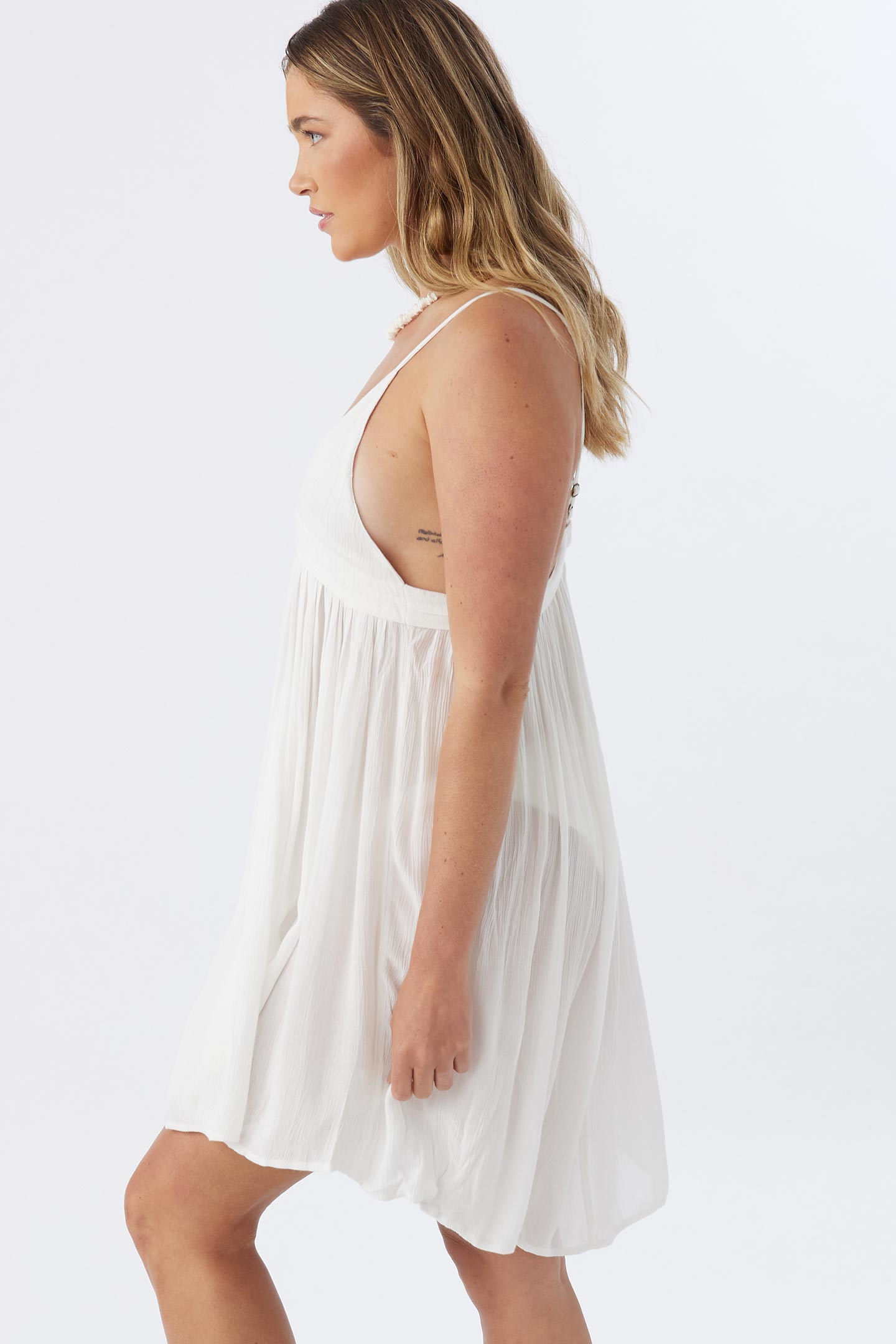 Stylish Saltwater Solids Tank Dress Cover-Up for Beach Days