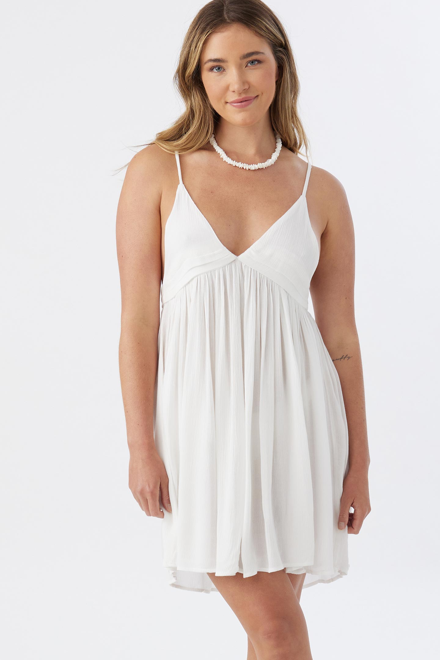 Stylish Saltwater Solids Tank Dress Cover-Up for Beach Days