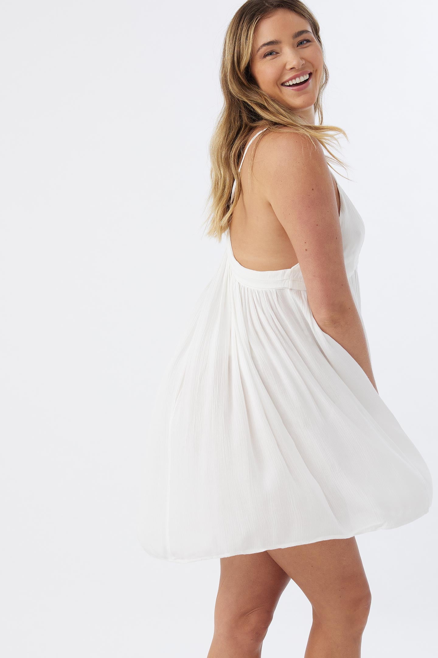 Stylish Saltwater Solids Tank Dress Cover-Up for Beach Days