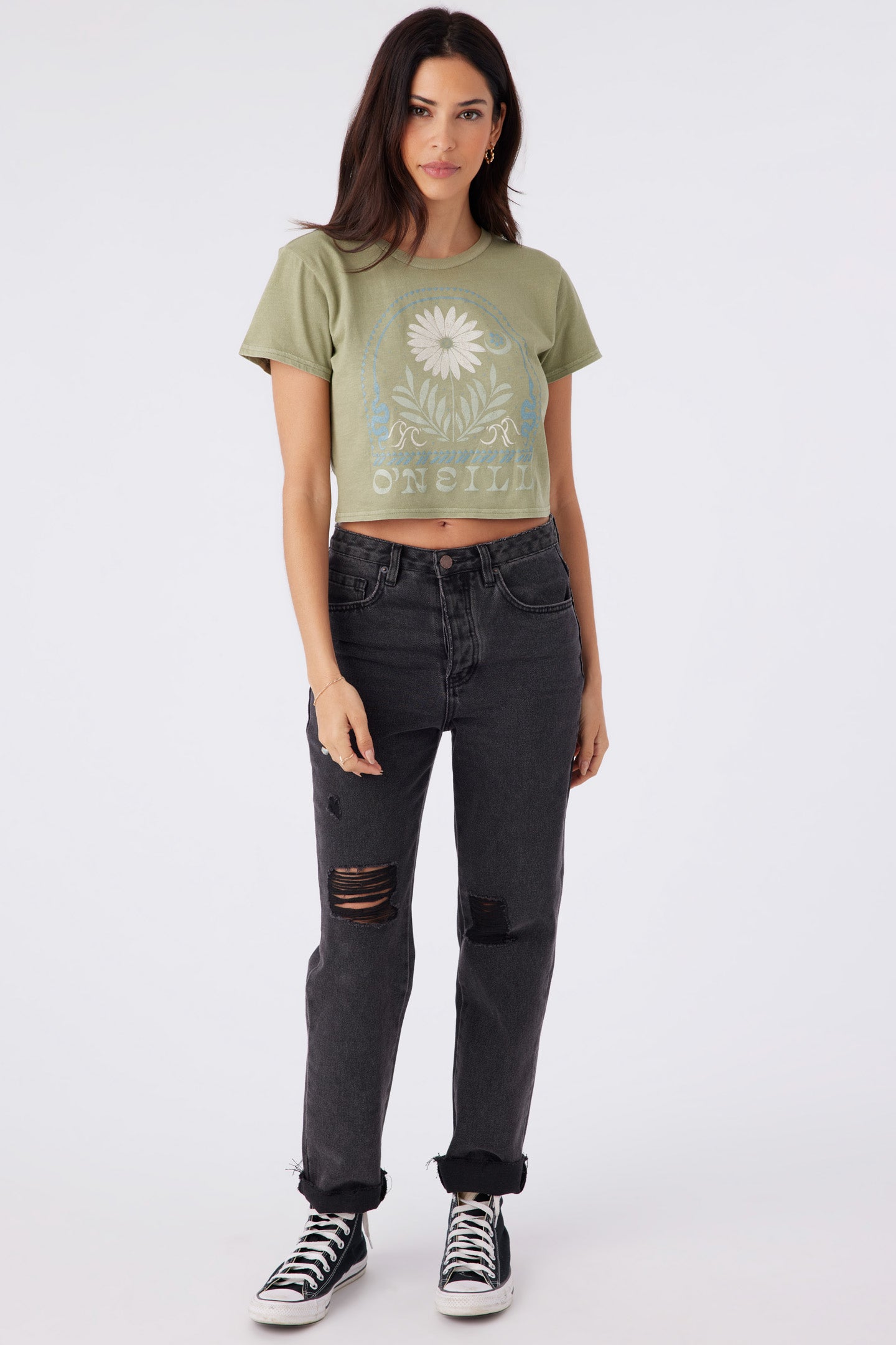Enchanting Moonlit Daisy Crop Tee