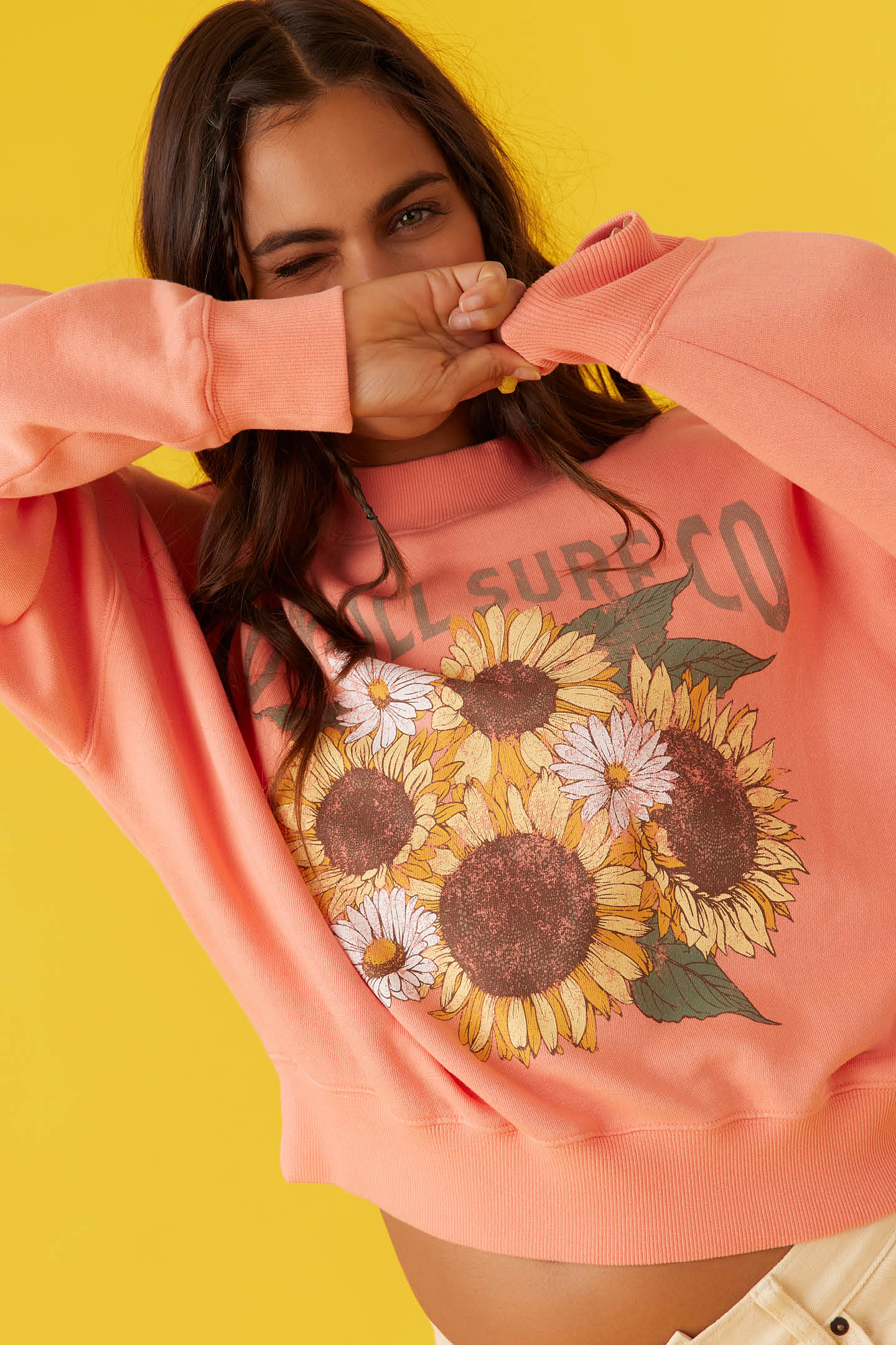 Cozy & Trendy Moment Crew Neck Cropped Fleece Sweatshirt