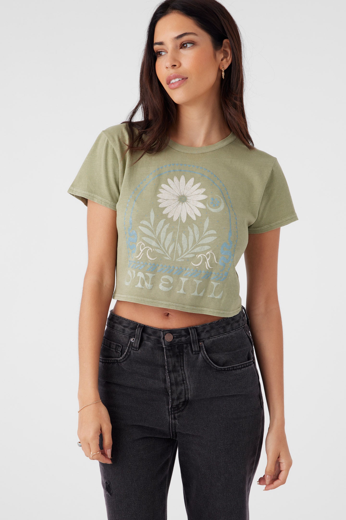 Enchanting Moonlit Daisy Crop Tee