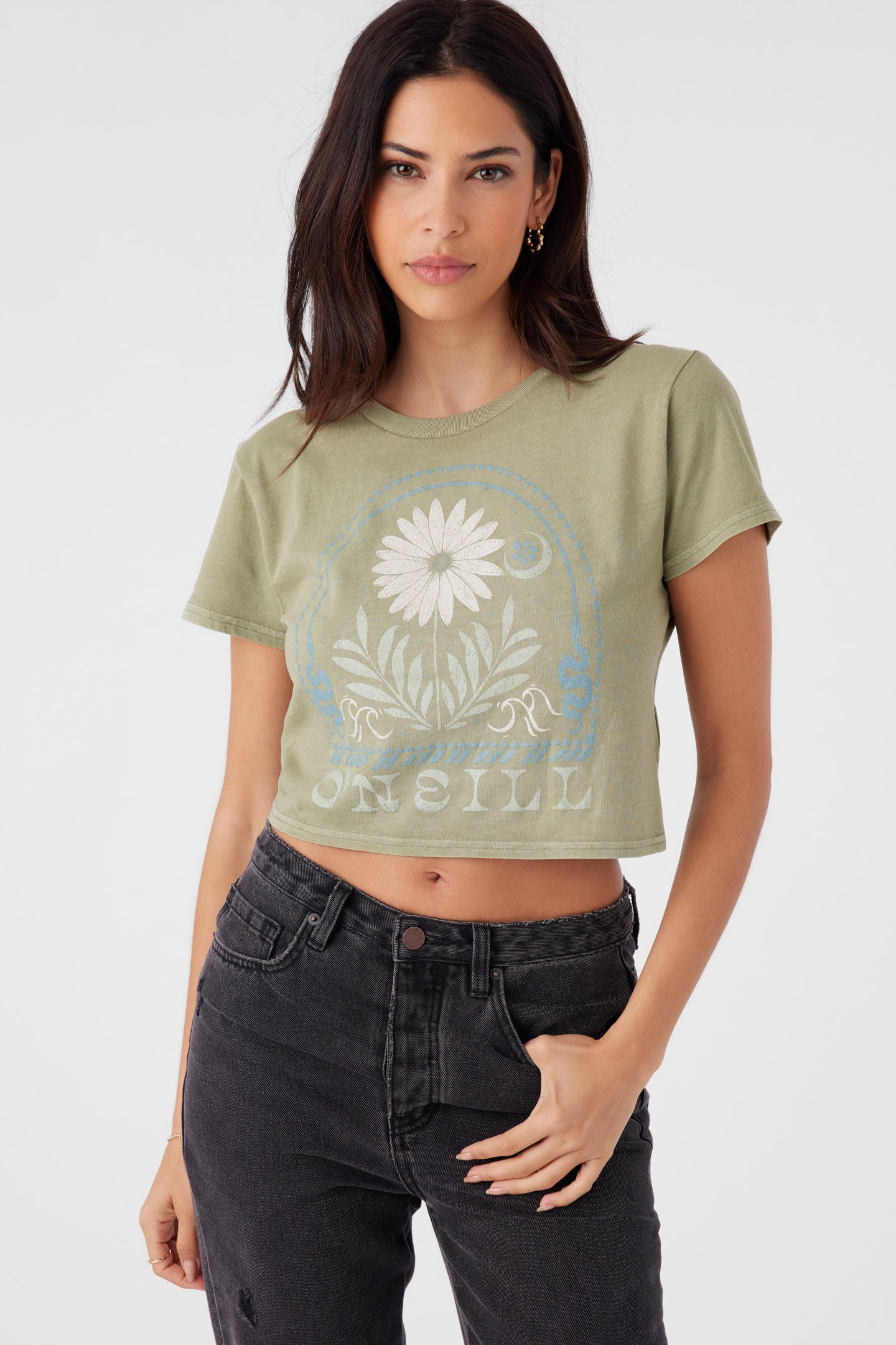 Enchanting Moonlit Daisy Crop Tee