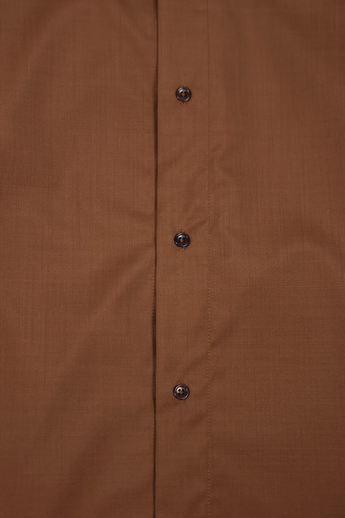 Exquisite Italian Wool Office Shirt in Chocolate